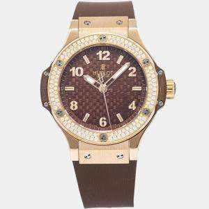 Hublot Big Bang 361.PC.3380.RC.1104 Quartz Cappuccino 18k Rose Men's Wristwatch 38mm