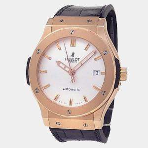 Hublot Classic Fusion 511.PX.2610.LR Automatic Silver 18k Rose Gold Men's Wristwatch 45 mm