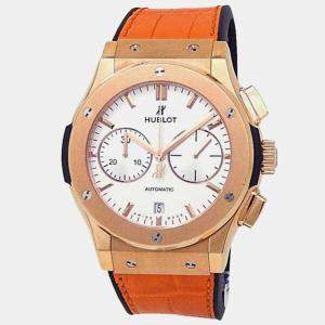 Hublot Classic Fusion 521.OX.2611.LR Automatic Silver 18k Rose Gold Men's Wristwatch 45 mm