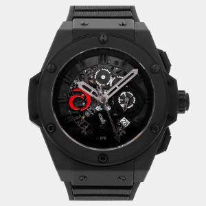 Pre Owned Hublot King Power 710.CI.0110.RX.AGI10 Automatic Black Ceramic Men’s Wristwatch 48 mm