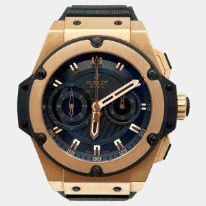 Pre Owned Hublot King Power Big Bang Foudroyante 715.PX.1128.RX Automatic Black 18K Rose Gold Men's Wristwatch 48 mm