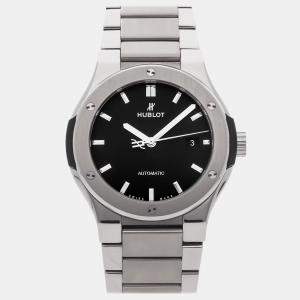 Pre Owned Pre-Owned Hublot Classic Fusion 548.NX.1170.NX Black Automatic Titanium Men's Wristwatch 42 mm