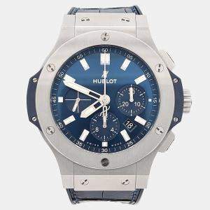 Pre Owned Hublot Big Bang 301.SX.7170.LR Automatic Blue Stainless Steel Men's Wristwatch 44 mm