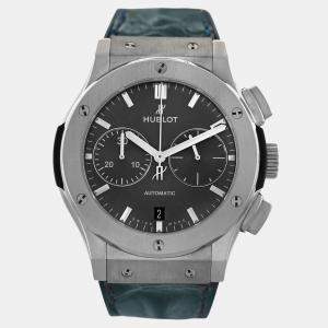 Pre Owned Hublot Classic Fusion 521.NX.7071.LR Automatic Grey Titanium Men's Wristwatch 45 mm