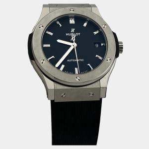Pre Owned Hublot Classic Fusion 511.NX.1171.RX Automatic Black Titanium Men's Wristwatch 45 mm
