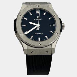 Pre Owned Hublot Classic Fusion 511.NX.1171.RX Automatic Black Titanium Men's Wristwatch 45 mm