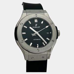 Pre Owned Hublot Classic Fusion 565.NX.1470.RX Automatic Black Titanium Unisex Wristwatch 38 mm