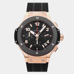 Pre Owned Hublot Big Bang 341.PB.131.RX Black Rose Gold Automatic Men's Watches 41mm