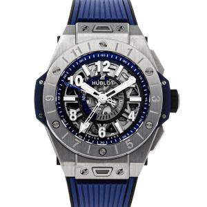 Hublot Silver Titanium Big Bang Unico GMT 471.NX.7112.RX Men's Wristwatch 45 MM