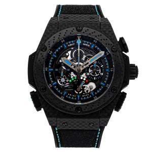 Hublot Black Carbon Fiber King Power F1 Abu Dhabi Limited Edition 719.QM.1729.NR.FAD11 Men's Wristwatch 48 MM