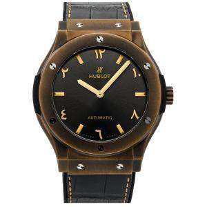Hublot Black Bronze Classic Fusion Anticlockwise Dubai Limited Edition 513.BZ.7080.LR.SDQ19 Men's Wristwatch 45 MM