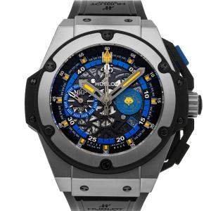 Hublot Blue Titanium King Power FC Leiscester City Limited Edition 716.NX.1129.RX.LCT13 Men's Wristwatch 48 MM