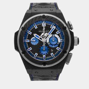 Hublot Black Carbon Fiber King Power 703.QM.1129.HR.FIL11 Automatic Men's Wristwatch 48 mm