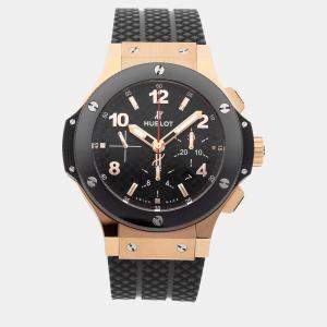 Hublot Black 18k Rose Gold Big Bang 301.PB.131.RX Automatic Men's Wristwatch 44 mm