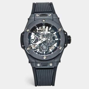 Hublot Black Ceramic Titanium Rubber Big Bang Meca-10 Black Magic 414.CI.1123.RX men's Wristwatch 45 mm