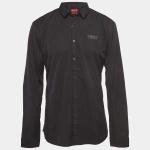 Hugo Boss Black Cotton Long Sleeve Shirt 2XL