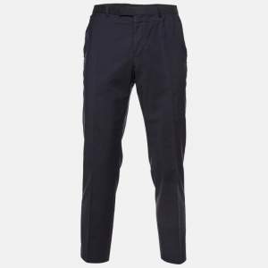 Hugo Boss Navy Blue Virgin Wool Trousers M