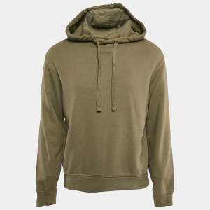 Hugo Boss Green Cotton Hooded Sweatshirt S