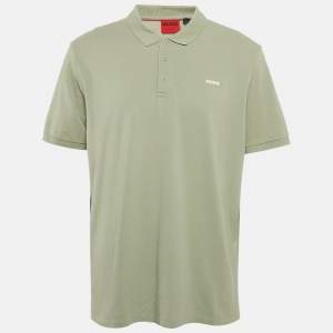 Hugo Boss Green Pique Cotton Polo T-Shirt XXL