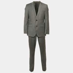 Hugo Boss Grey Wool Tailored Super 100 Suit L