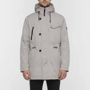 مملوكة مسبقًا Hugo Boss Grey Nylon Blend Hooded Calabria-W Utility Jacket M 