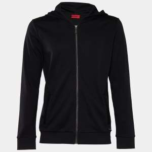 Hugo Boss Black Cotton Dellagio Zip Up Hooded Jacket M