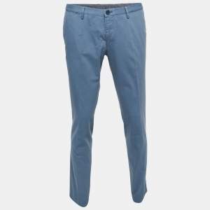 Hugo Boss Slate Blue Cotton Trousers L