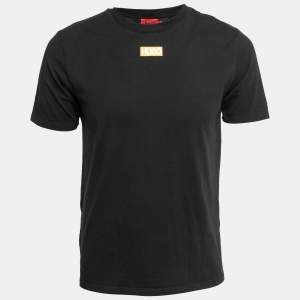 Hugo Boss Black Logo Printed Cotton Crew Neck T-Shirt S