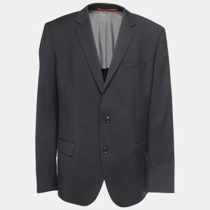 Hugo Boss Black Wool Single Breasted Blazer 4XL