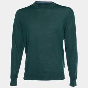 Boss Hugo Boss Green Virgin Wool Nappi P Sweater L