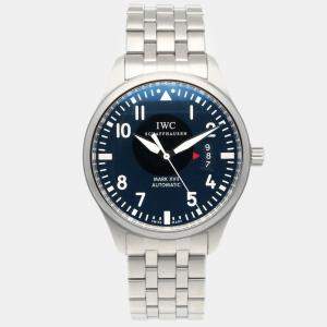 IWC Navy Blue Stainless Steel Pilot IW326504 Automatic Men's Wristwatch 41 mm