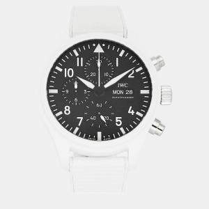 IWC Black Ceramic Pilot's IW3891-05 Automatic Men's Wristwatch 44 mm