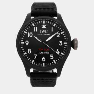 IWC Black Ceramic Big Pilot's IW3298-01 Automatic Men's Wristwatch 43 mm