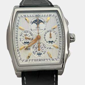 IWC Silver Stainless Steel Da Vinci IW376207 Automatic Men's Wristwatch 43 mm