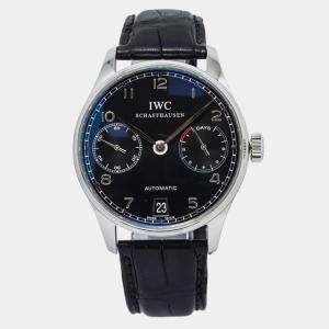 IWC Portugieser 7 Days IW500703 Automatic Black Stainless Steel Men's Wristwatch 42mm