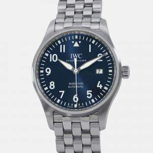 Pre Owned IWC Pilot's Watch Mark XVII IW327016 Automatic Blue Stainless Steel Men's Wristwatch 40 mm