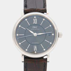 Pre Owned IWC Portofino Diamond IW458102 Automatic Stainless Steel Men's Wristwatch 37 mm