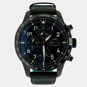Pre Owned IWC Pilot Chronograph IW388306 Automatic Black Stainless Steel Unisex Wristwatch 41 mm