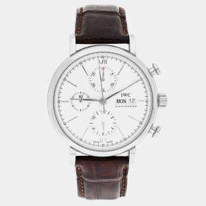 Pre Owned IWC Portofino Chronograph IW391027 Automatic Silver Stainless Steel  Men's Wristwatch 42 mm
