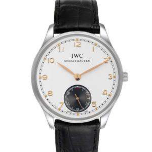 IWC Silver Stainless Steel Portuguese IW545405 Men's Wristwatch 44 MM
