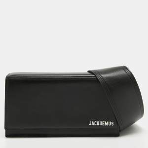 Jacquemus Black Leather Le Bambino Homme Bag
