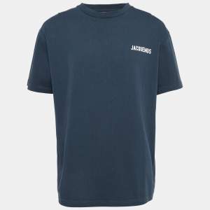 Jacquemus Blue Cotton Crew Neck T-Shirt XXL