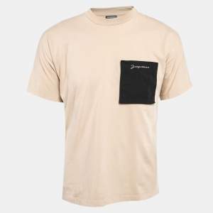 Jacquemus Beige Jersey Velcro Detail Le Yerù T-Shirt S