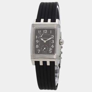 Jaeger LeCoultre Grey Stainless Steel Reverso Q2948601 Manual Winding Men's Wristwatch 28 mm