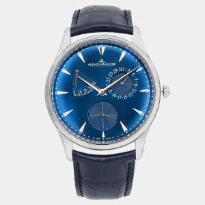 Jaeger LeCoultre Blue Stainless Steel Reserve de Marche Q1378480 Automatic Men's Wristwatch 39 mm