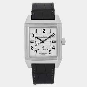 Jaeger LeCoultre White Stainless Steel Reverso Squadra Q7008420 Automatic Men's Wristwatch 35 mm