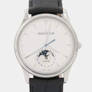 Pre Owned Jaeger-LeCoultre Master Ultra Thin Moonphase Q1368420 Automatic Stainless Steel Men's Wristwatch 39 mm