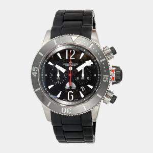 Jaeger LeCoultre Black Stainless Steel Master Compressor Navy Seal" Q178T677 159.T.C7 Men's Wristwatch 44 mm