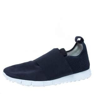 Jimmy Choo Navy Blue Suede and Mesh Slip On Sneakers Size 43