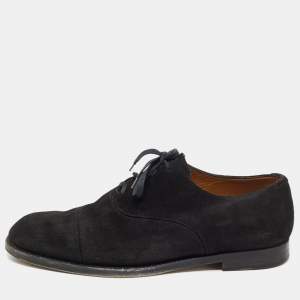 Jimmy Choo Black Suede Lace Up Oxfords Size 45